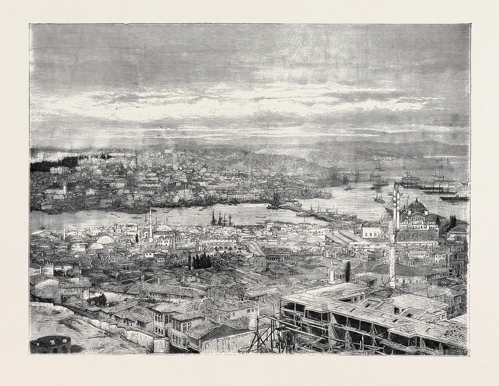 Detail of View of Constantinople and Pera, 1870 by Anonymous