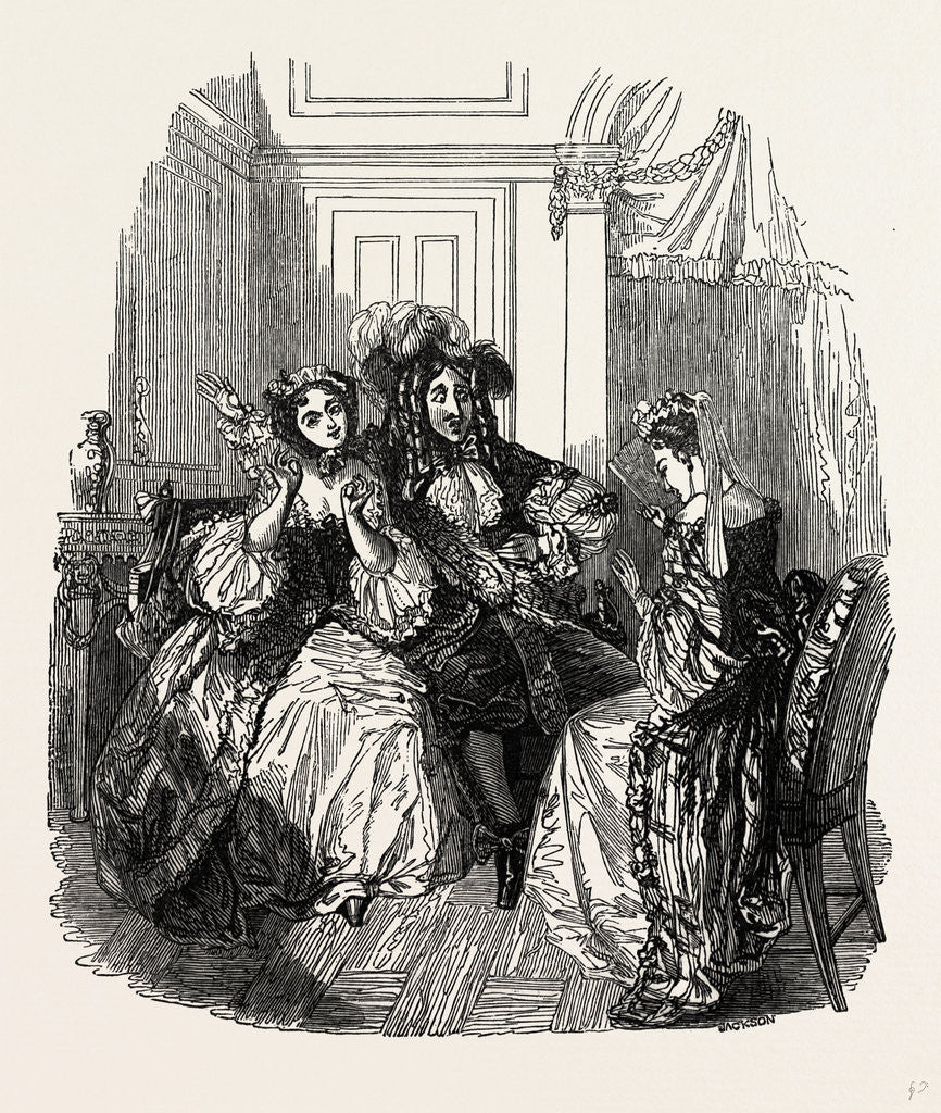 Detail of Scene from Les Précieuses Ridicules by Anonymous