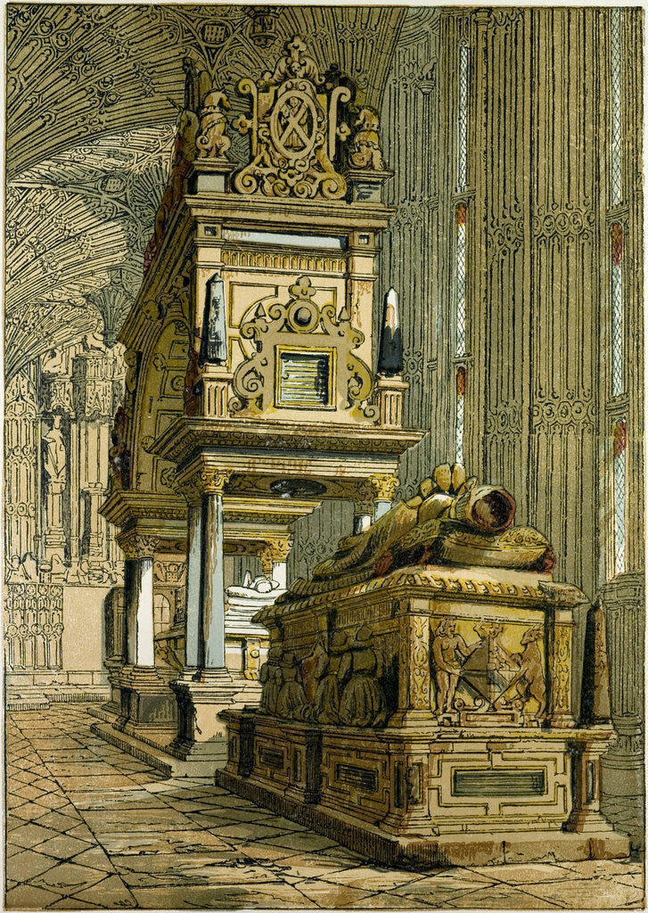 Detail of Tomb of Mary Queen of Scots: Westminster Abbey UK by Anonymous
