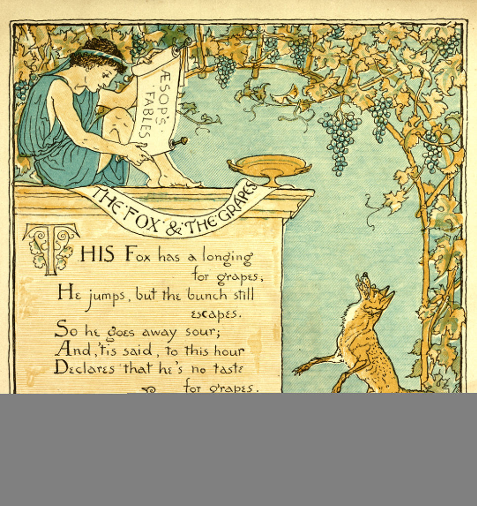 Detail of The Fox and the Grapes by Anonymous