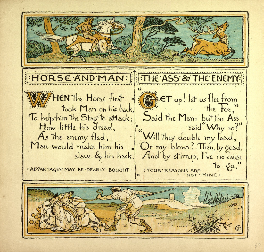 Detail of Horse and Man the Ass and the Enemy by Anonymous