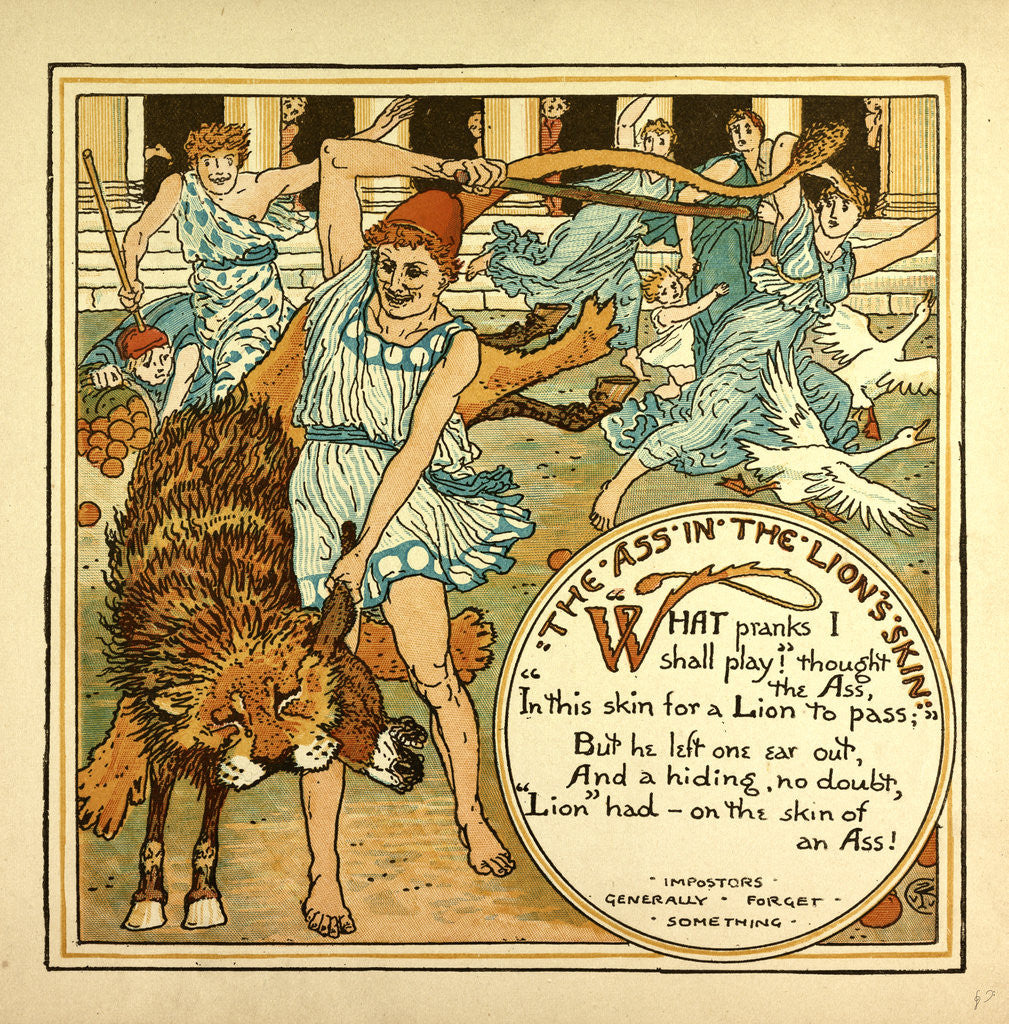 Detail of The Ass in the Lion's Skin by Anonymous