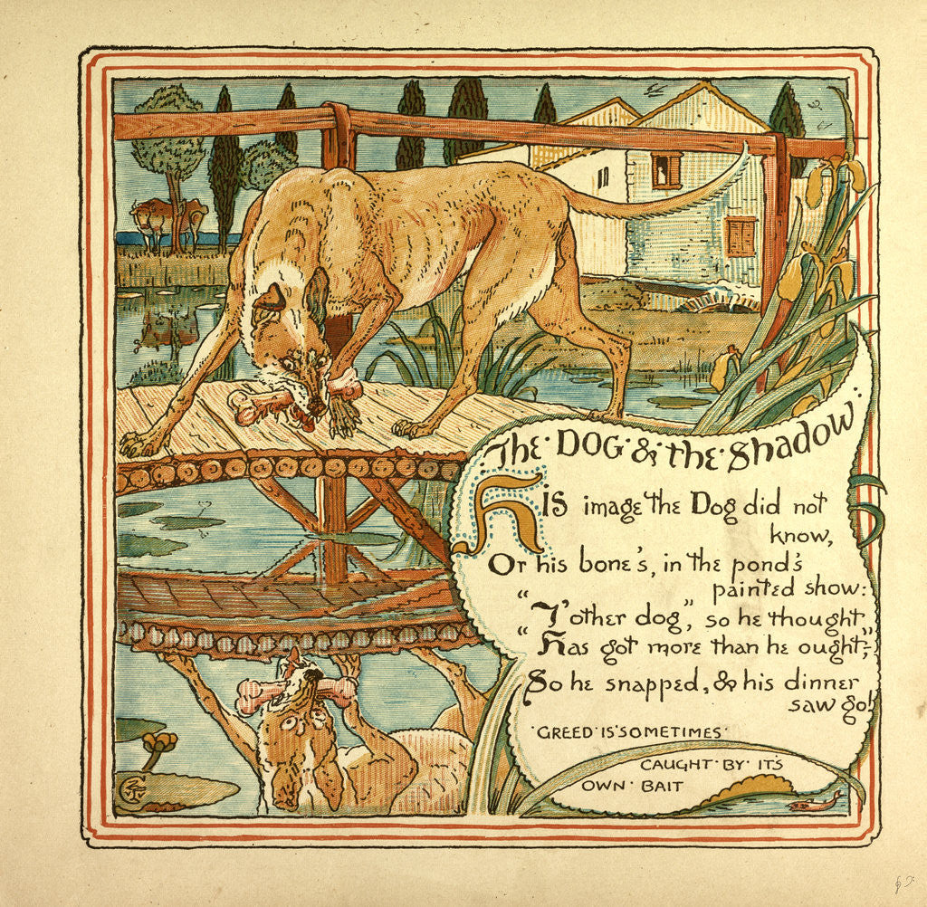 Detail of The Dog and the Shadow by Anonymous