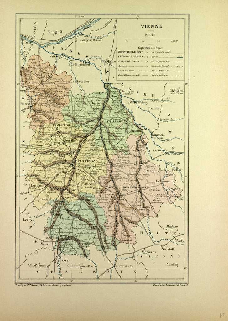 Detail of Map of Vienne France by Anonymous