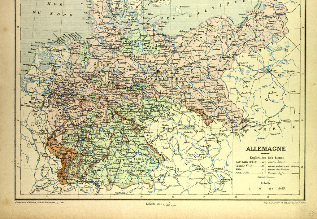 Detail of Map of Germany by Anonymous