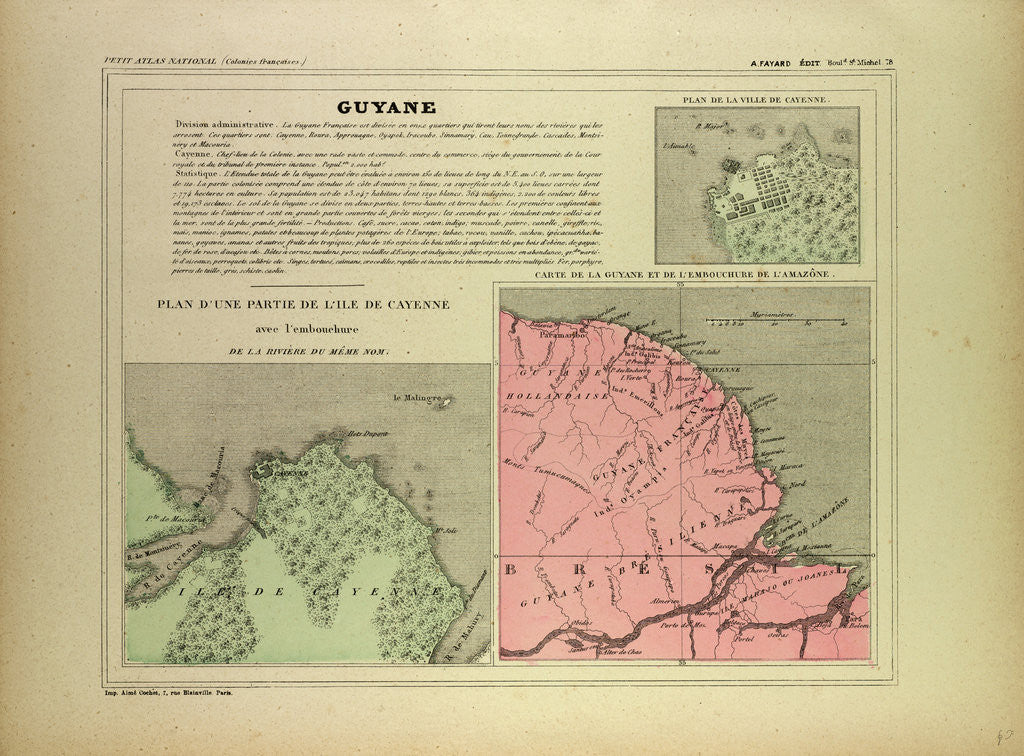 Detail of Map of French Guiana by Anonymous