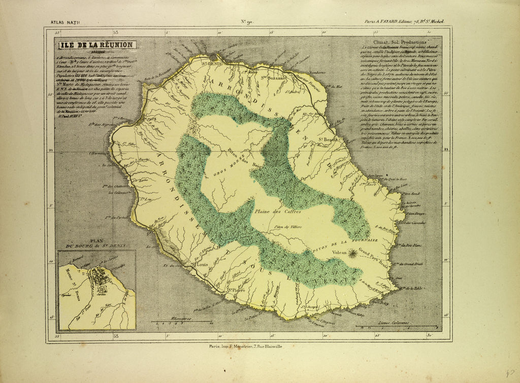 Detail of Map of La Réunion by Anonymous