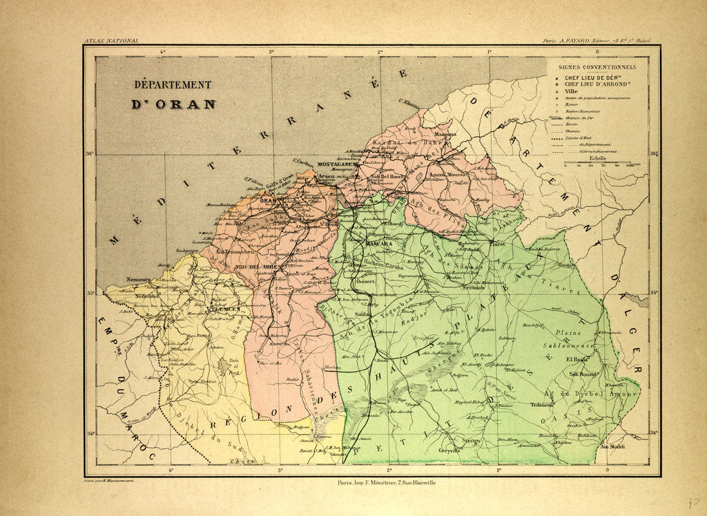 Detail of Map of Oran by Anonymous
