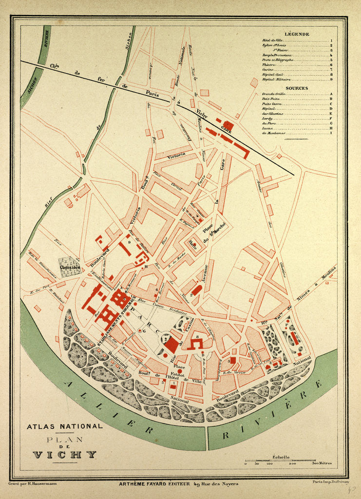 Detail of Map of Vichy France by Anonymous
