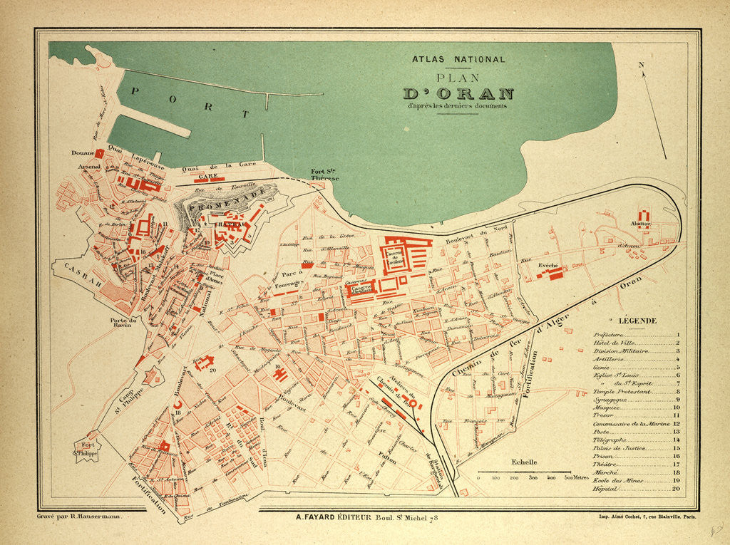 Detail of Map of Oran France by Anonymous