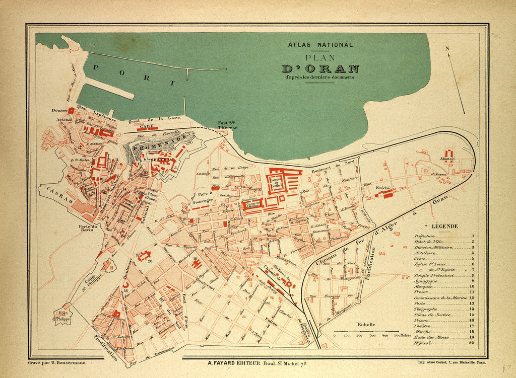 Detail of Map of Oran France by Anonymous