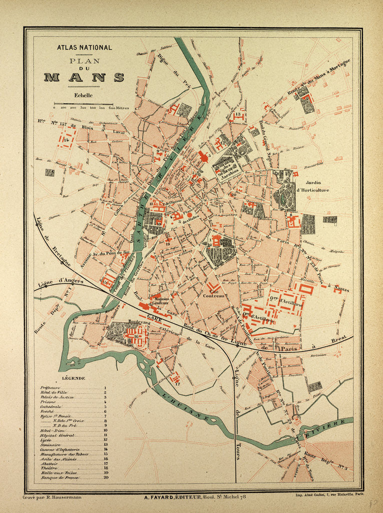 Detail of Map of Mans France by Anonymous