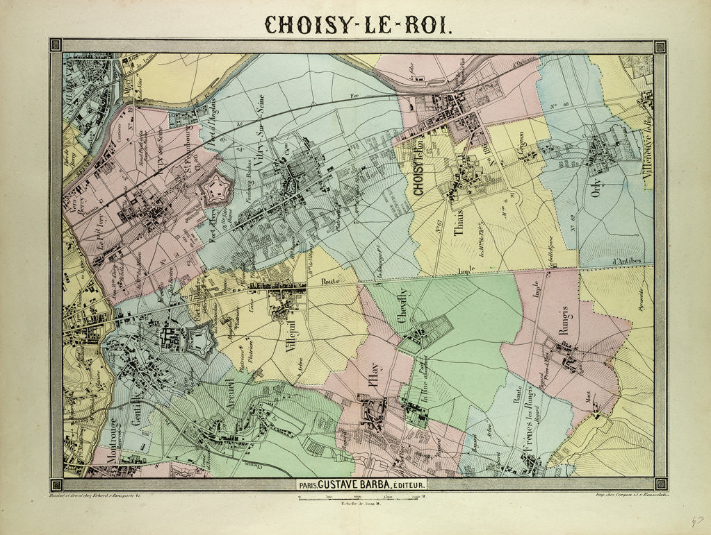 Detail of Map of Choisy-Le-Roi France by Anonymous