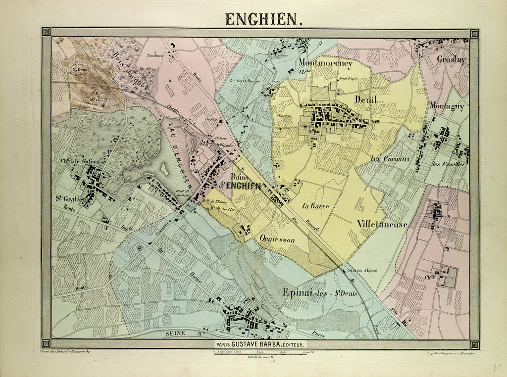 Detail of Map of Enghien France by Anonymous