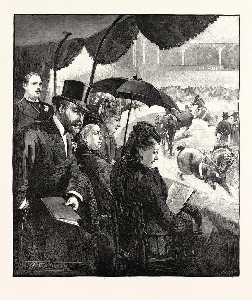 Detail of The Queen at the Horse Show in the Royal Agricultural Hall Islington 1891 UK by Anonymous