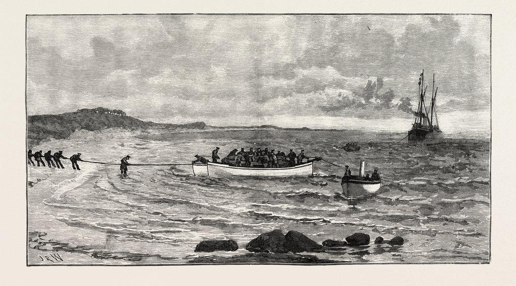 Detail of Landing the Anglo-French Telephone Cable at Sangatte by Anonymous