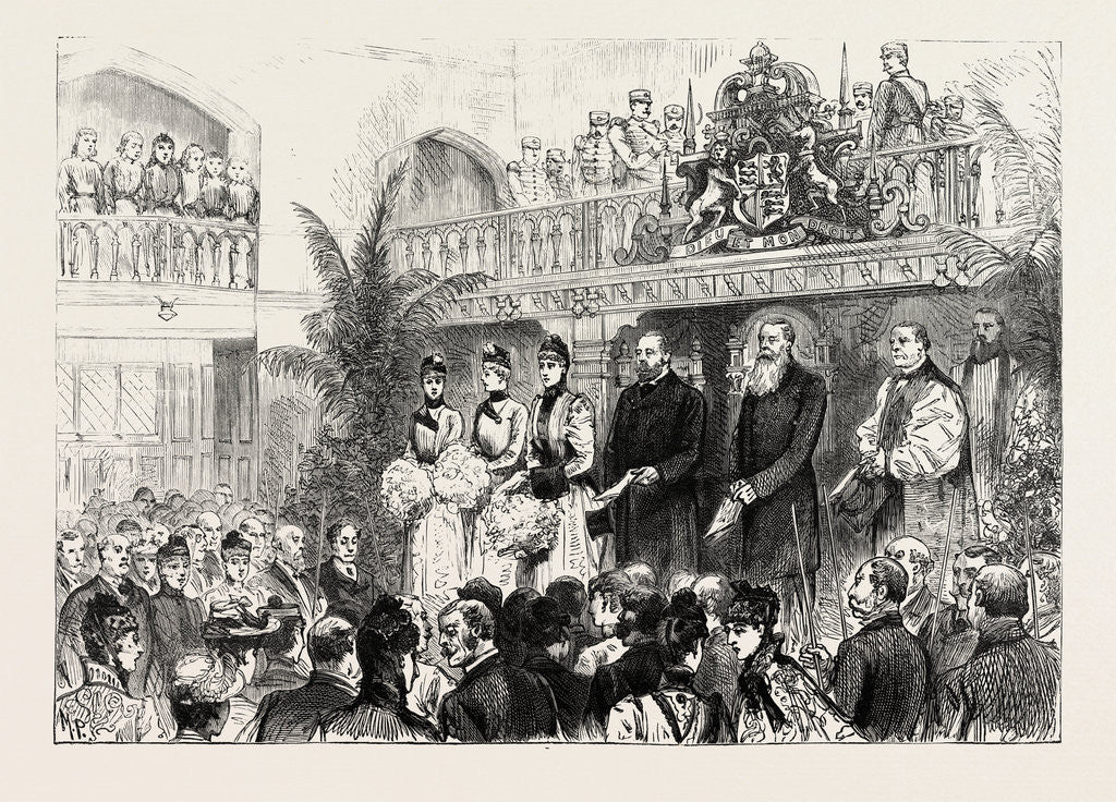 Detail of The Prince and Princess of Wales Opening the Centenary Hall of the Royal Masonic Institution for Girls. by Anonymous