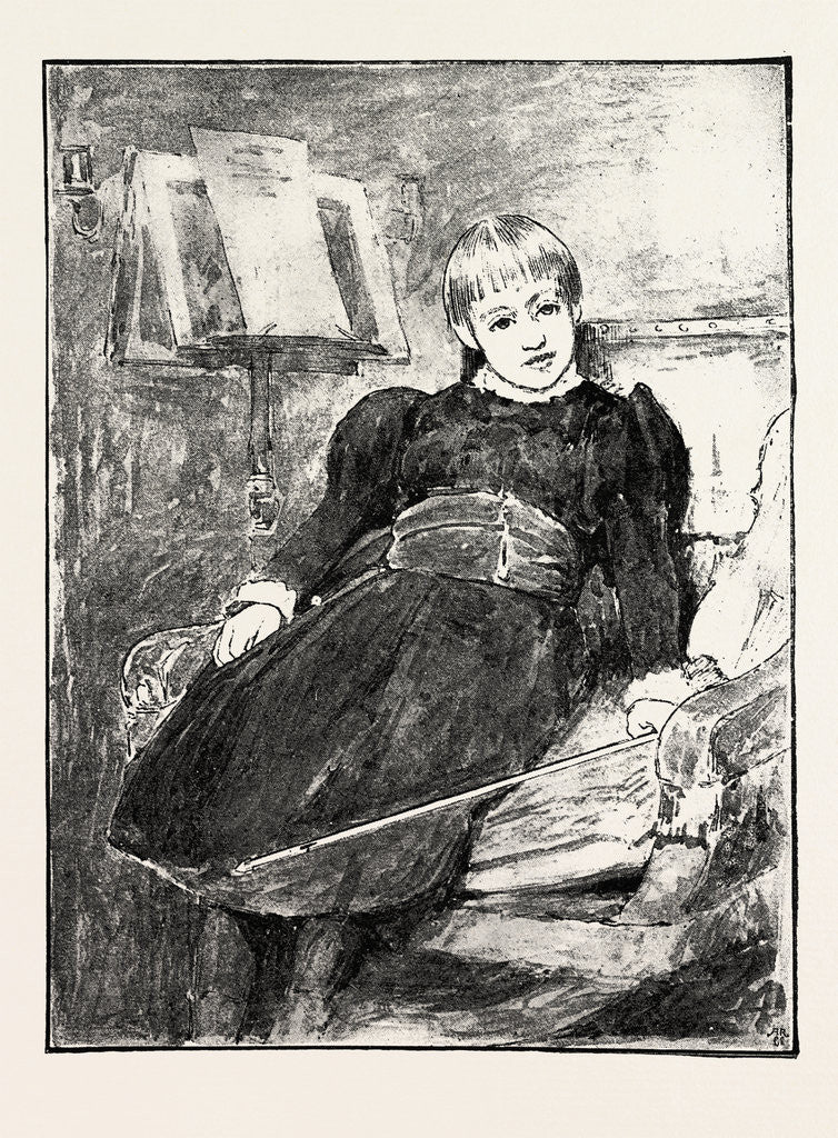 Detail of Sketches of Pictures in the Exhibition of the Royal Institute of Painters in Water Colours: Miss Marjorie by Anonymous