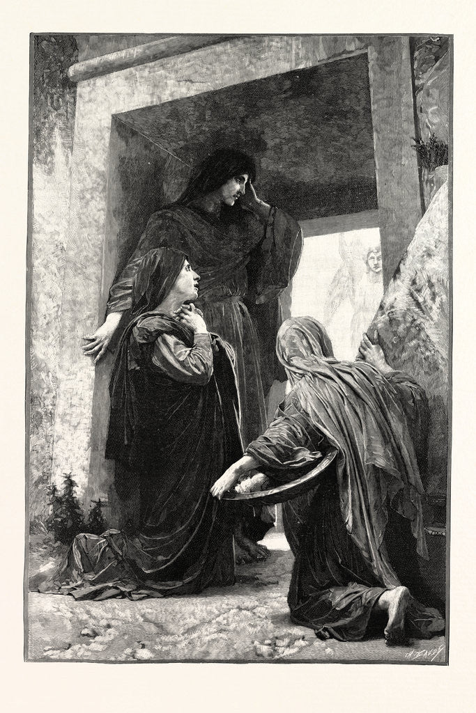Detail of The Women at the Speulchre of Christ, in the Paris Salon 1890 by Anonymous