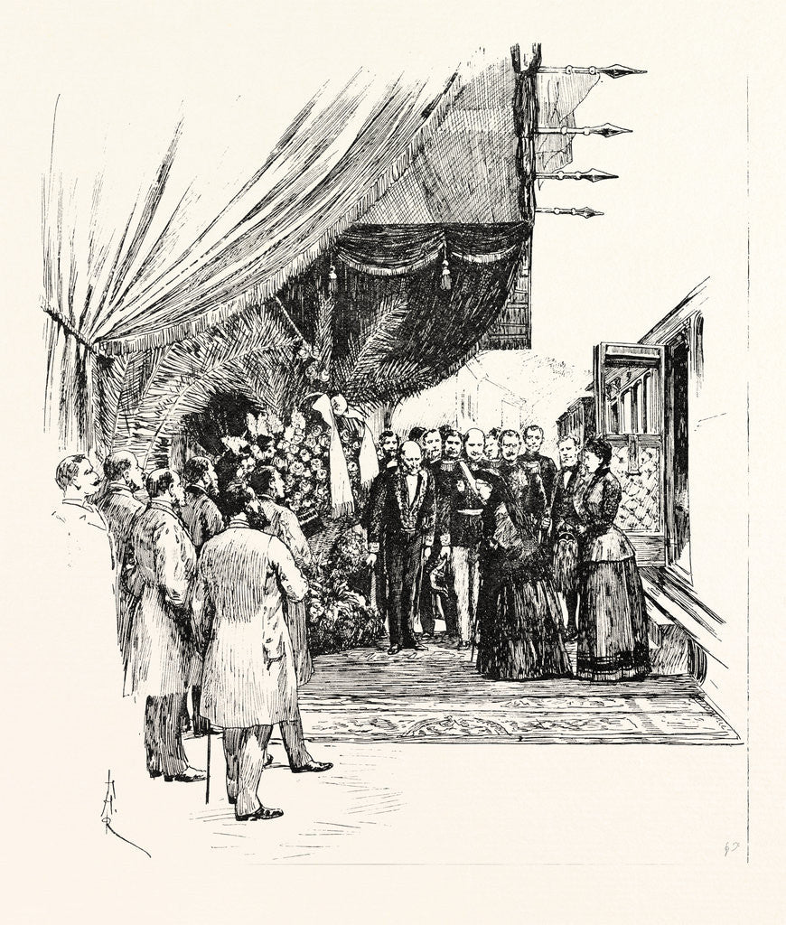Detail of The Queen's Reception at the Grasse Railway Station France by Anonymous