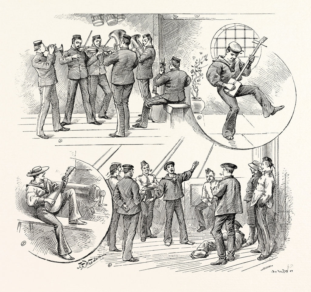 Detail of Music in the Royal Navy by Anonymous