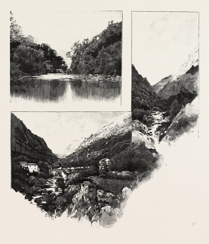 Detail of Grasse and Its Neighbourhood the Queen's Residence Near Cannes: on the River Siagne and Bridge in the Gorges Du Loup by Anonymous