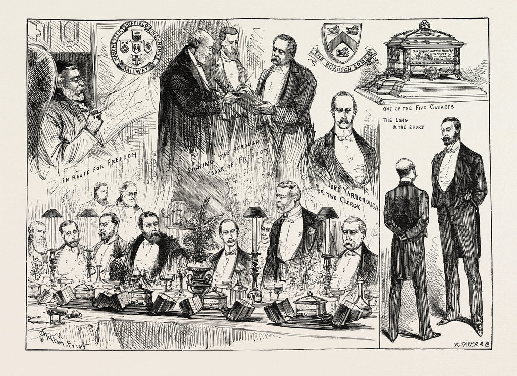 Detail of Banquet at the Townhall Grimsby on the Town Becoming a County Borough. by Anonymous