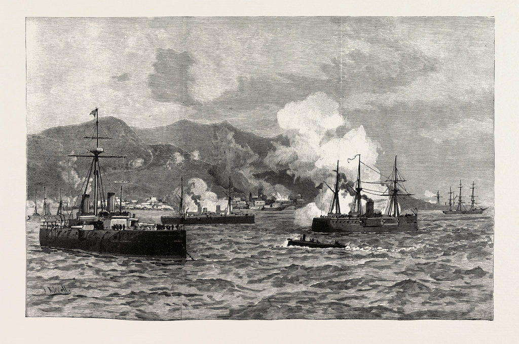 Detail of The Civil War in Chile: Bombardment of Iquique. by Anonymous
