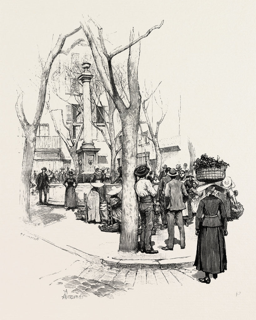 Detail of A Bit of the Marketplace Grasse France by Anonymous