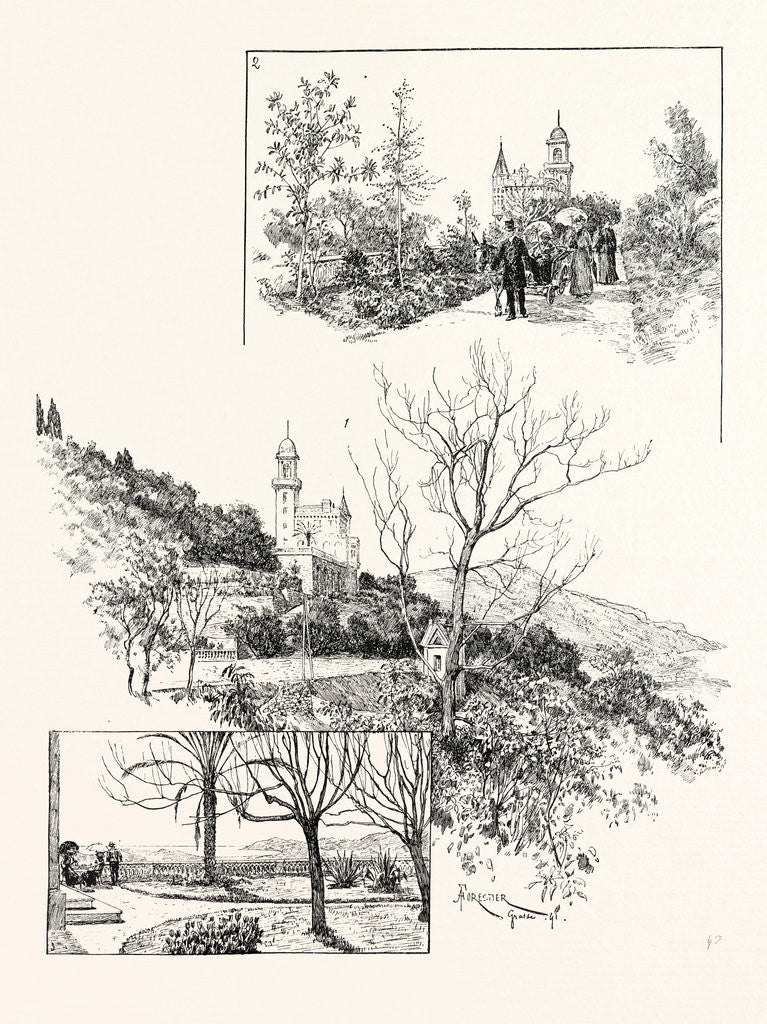 Detail of The Villa St. Georges Grasse Belonging to M. Chiris Senator of the French Republic by Anonymous