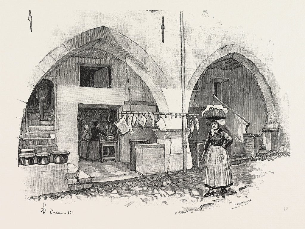 Detail of Butcher's Shop in Grasse France by Anonymous