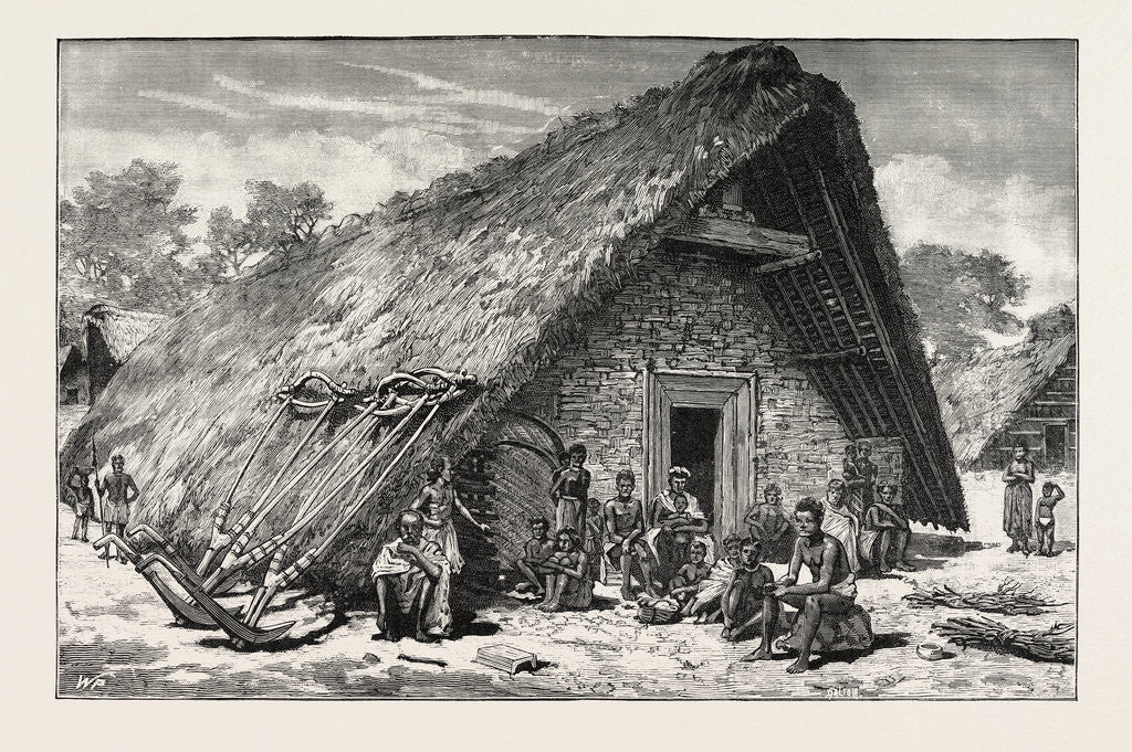 Detail of A Naga House in Manipur. by Anonymous