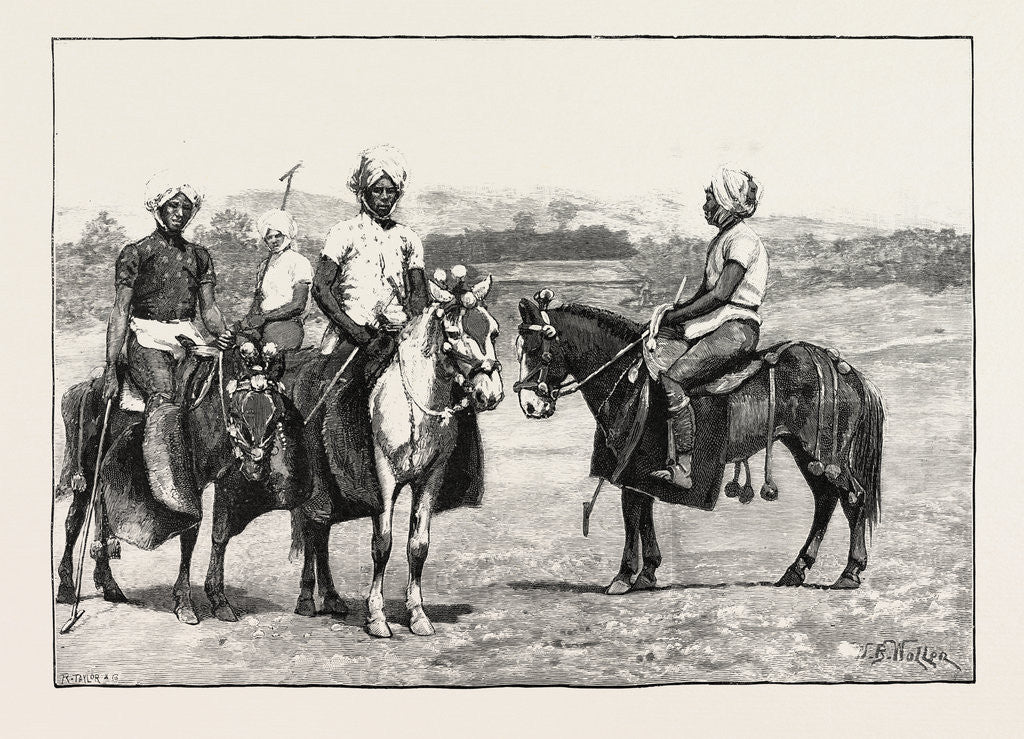 Detail of Manipuri Polo-Players and Ponies. by Anonymous