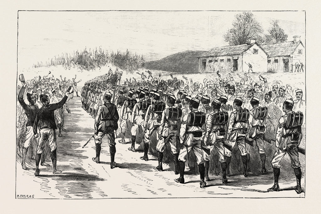 Detail of The Start of the Manipur Expedition from Shillong Assam Frontier. by Anonymous