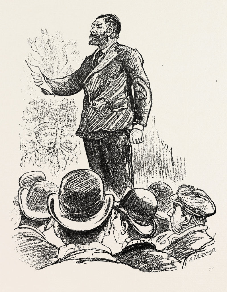 Detail of At the Great Labour Demonstration in Hyde Park: John Burns Gives Some Statistics London UK by Anonymous