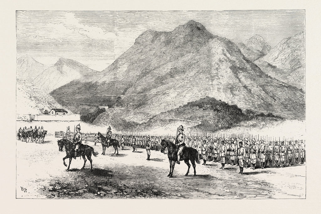 Detail of The Manipur Field Force: Inspection Parade of the Kohima Column. by Anonymous