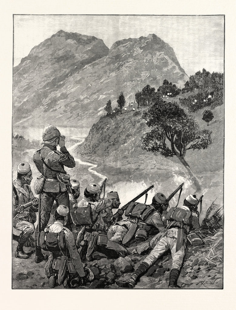 Detail of The Manipur Residency Garrison Retreating to Silchar Fighting on the Road by Anonymous