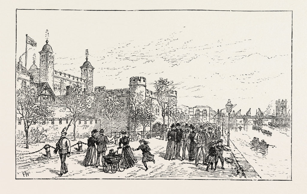 Detail of The Riverside Promenade Tower of London UK by Anonymous