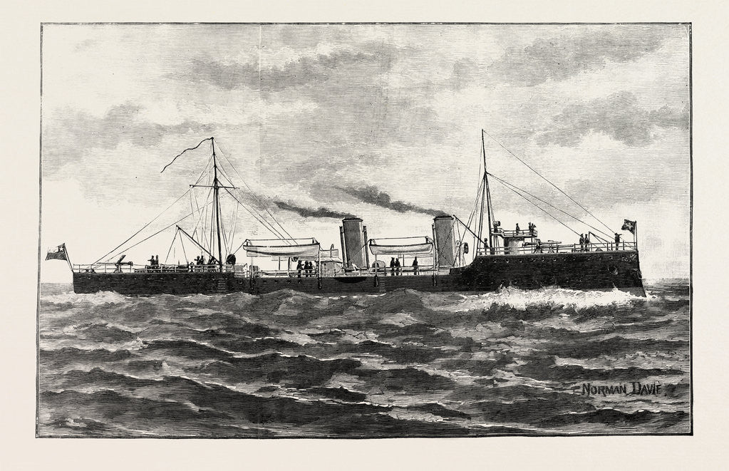 Detail of The Chilian Torpedo Cruiser Almirante Lynch. by Anonymous