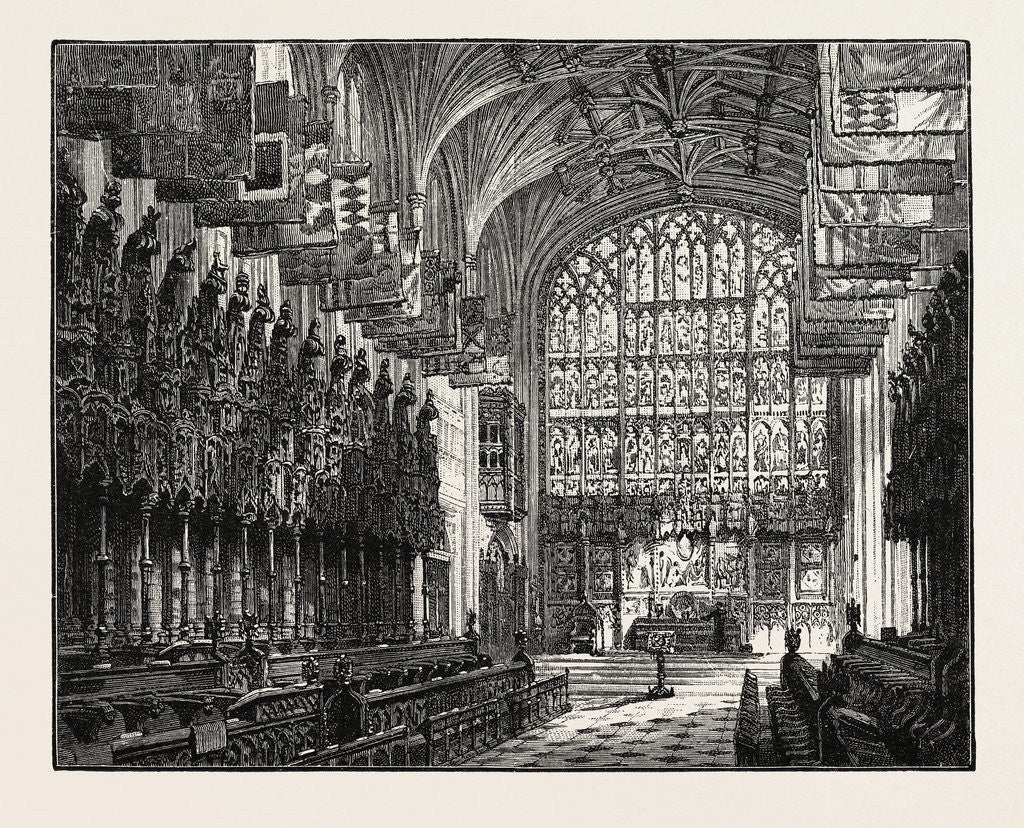Detail of The Choir, St. George's Chapel, Windsor by Anonymous