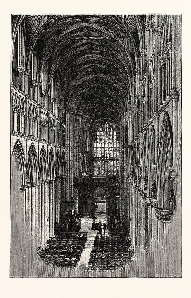 Detail of Beverley Minster, the Nave, Looking East. by Anonymous