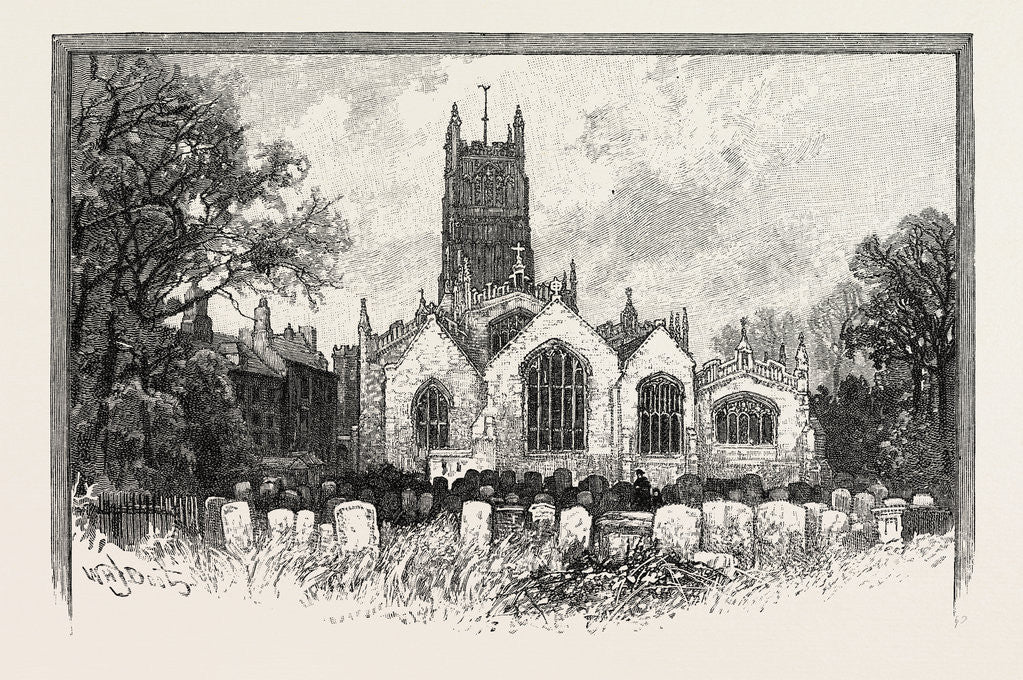 Detail of Cirencester, the Exterior of the Church, from the East by Anonymous