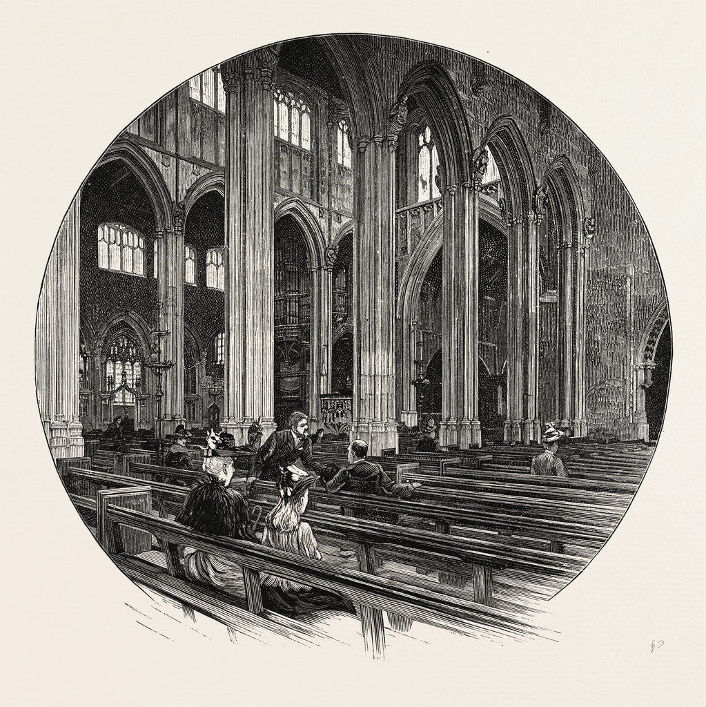 Detail of The Nave, Cirencester Church by Anonymous