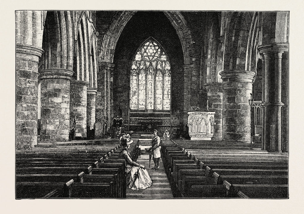 Detail of Scarborough Church: The Interior by Anonymous