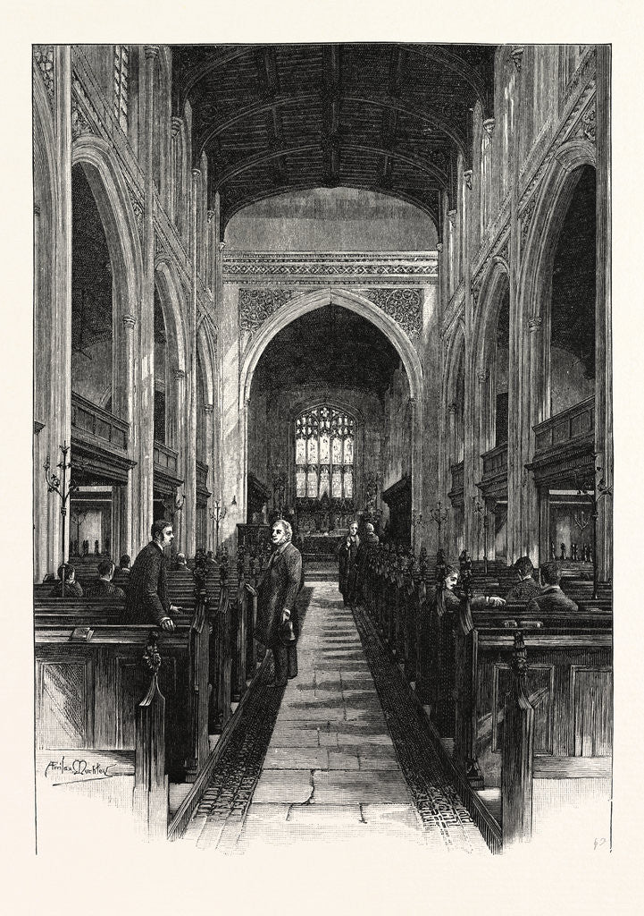 Detail of St. Mary's, Cambridge, Looking East by Anonymous