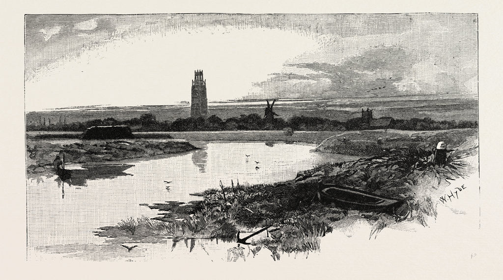 Detail of Distant View of Boston Stump UK by Anonymous