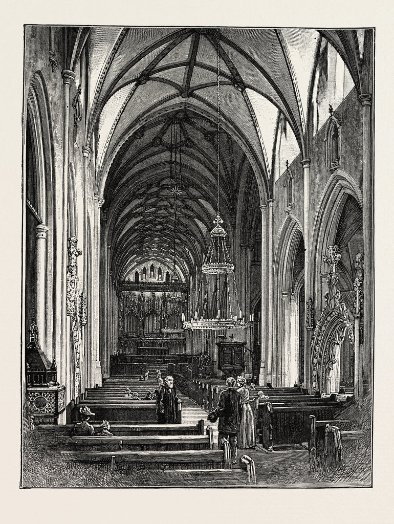 Detail of Ottery St. Mary, the Nave, Looking East by Anonymous