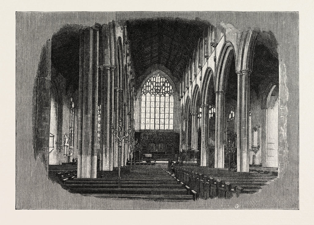 Detail of St. Peter's Mancroft: The Nave, Looking East by Anonymous