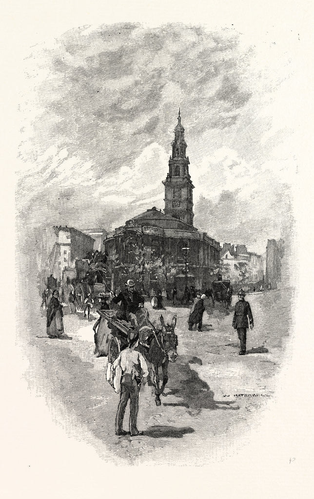 Detail of St. Clement Danes', from the East by Anonymous