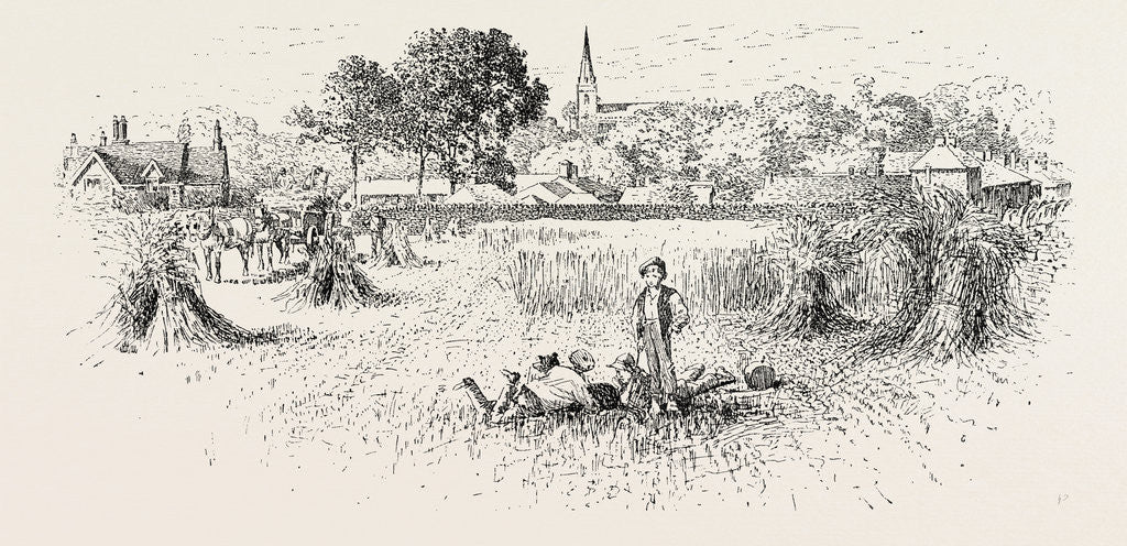 Detail of Distant View of Brixworth Church UK by Anonymous